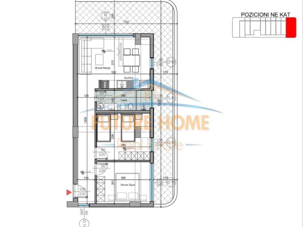 Shitet, Apartament 2+1 , Turquoise Marina 2