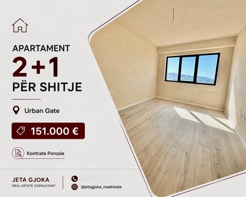 APARTAMENT 2+1 PËR SHITJE 📍 Urban Gate
