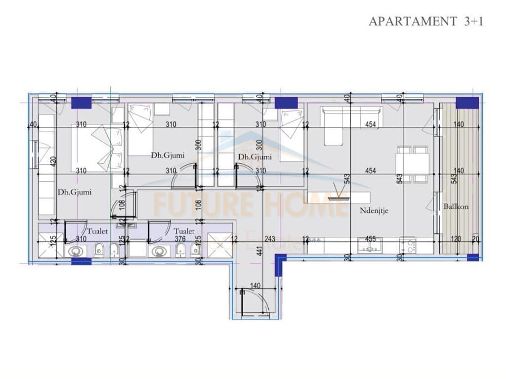Shitet, Apartament 3+1+2, Tirana Entry 2, Tiranë. 2