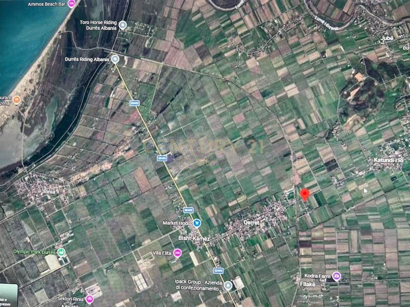 Tokë Truall në shitje në Qerretin e Durrësit - 192500€ | 3850 m²