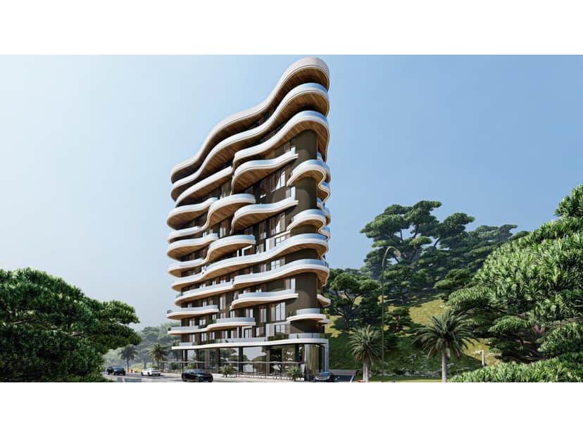 Shitet Apartament 1+1 me Arkitekturë Organike dhe Pamje Fantastike Deti ! 1