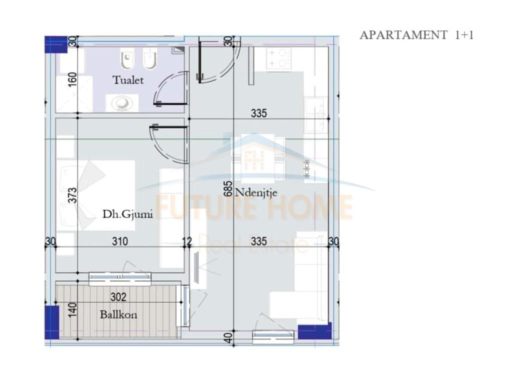 Shitet, Apartament 1+1, Tirana Entry 2, Tiranë. 2