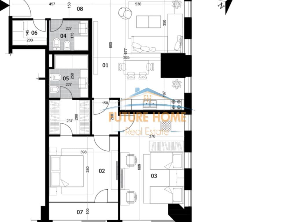 Shitet, Apartament 2+1+2, Rruga e Elbasanit,DownTown 1 5