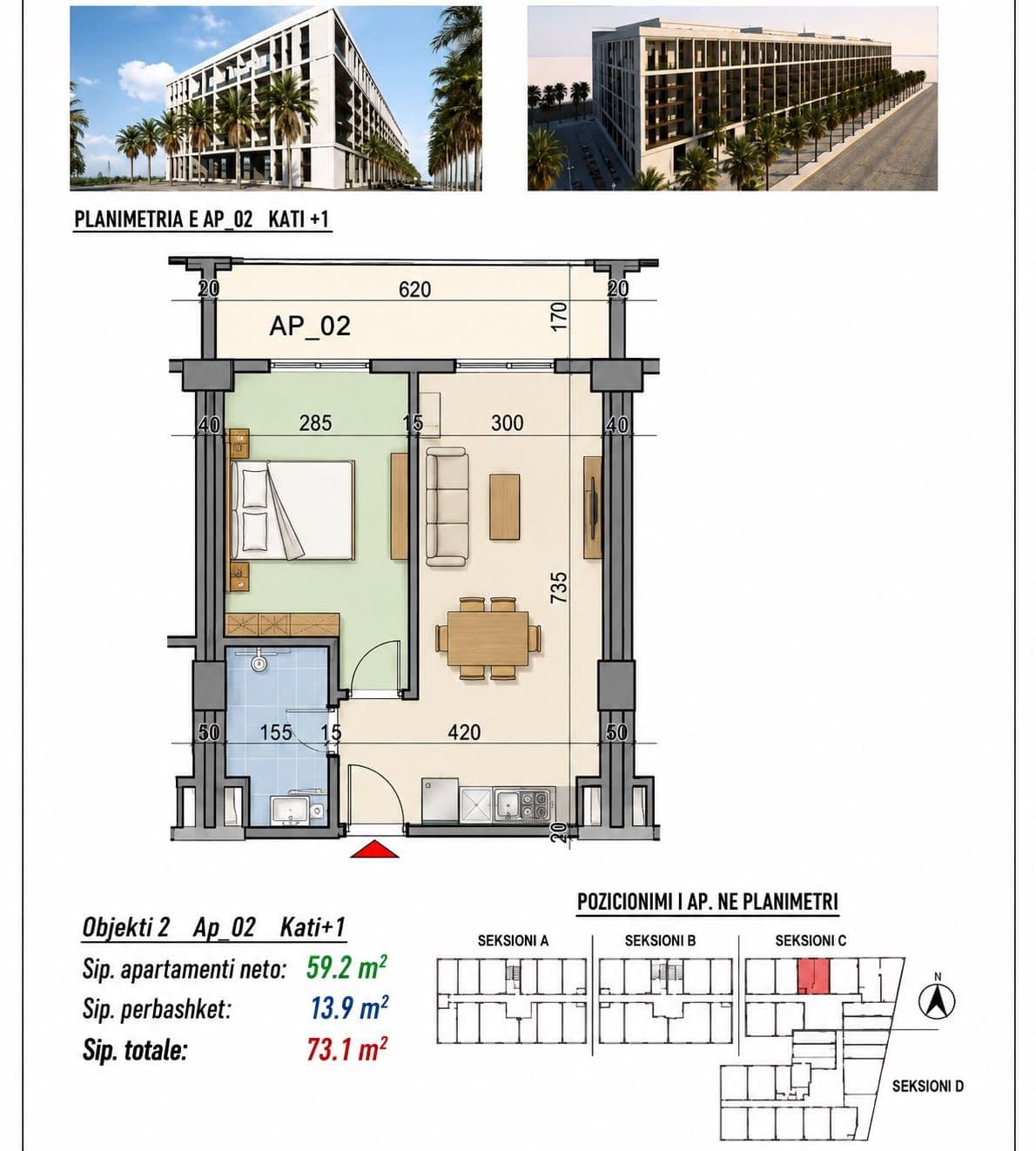 FindAll - Shiten Garsoniere, Apartamente 1+1 dhe 2+1 në Plazhin e Golemit 4