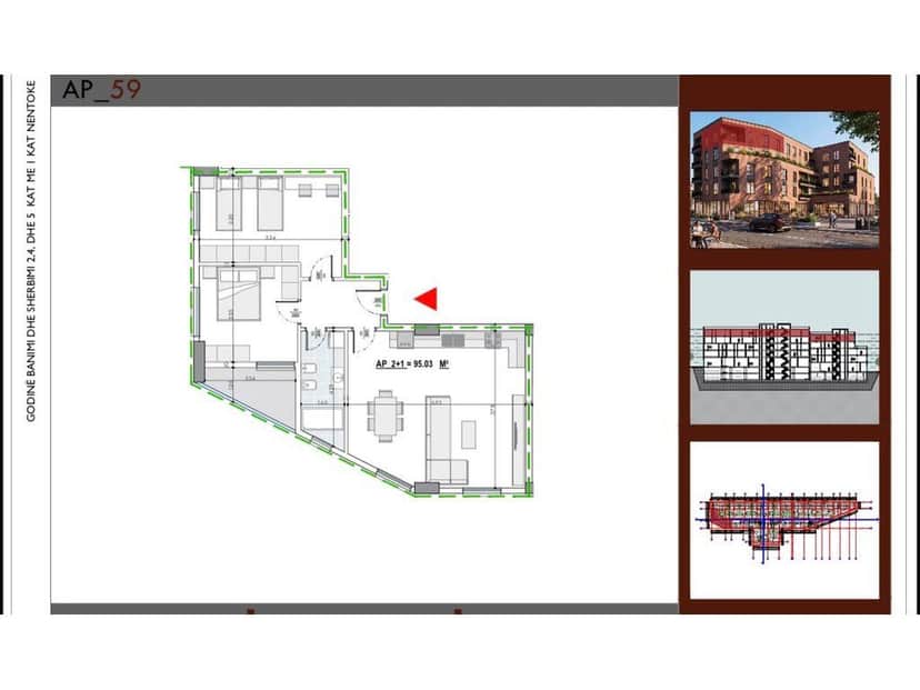 Shitet Apartament 2+1 |Nord Town Residence 1