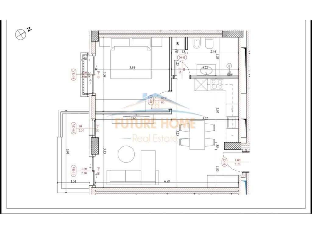 Shitet, Apartament 1+1, Rezidenca Almar, Mali i Robit 3