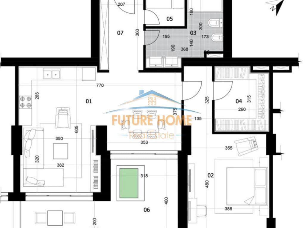 Shitet, Apartament 1+1, Rruga e Elbasanit,DownTown 1 4