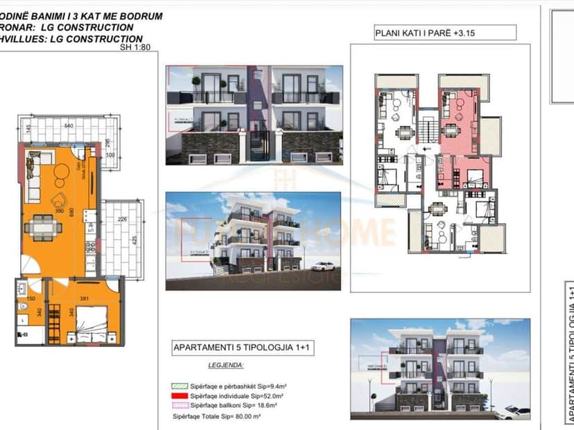 Shitje, Apartament 1+1, Korçë